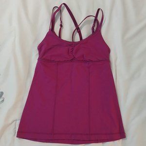 Lululemon purple workout tank with built in bra